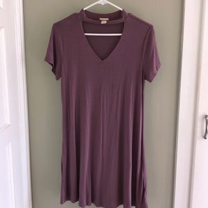 Purple t-shirt dress